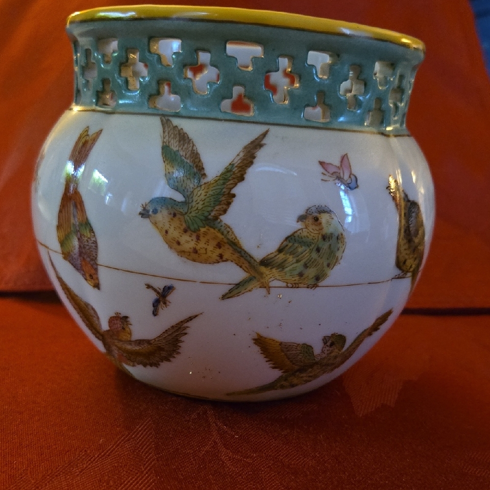 Vintage Asian Urn. Missing Lid. Has A Asiatides Mark
